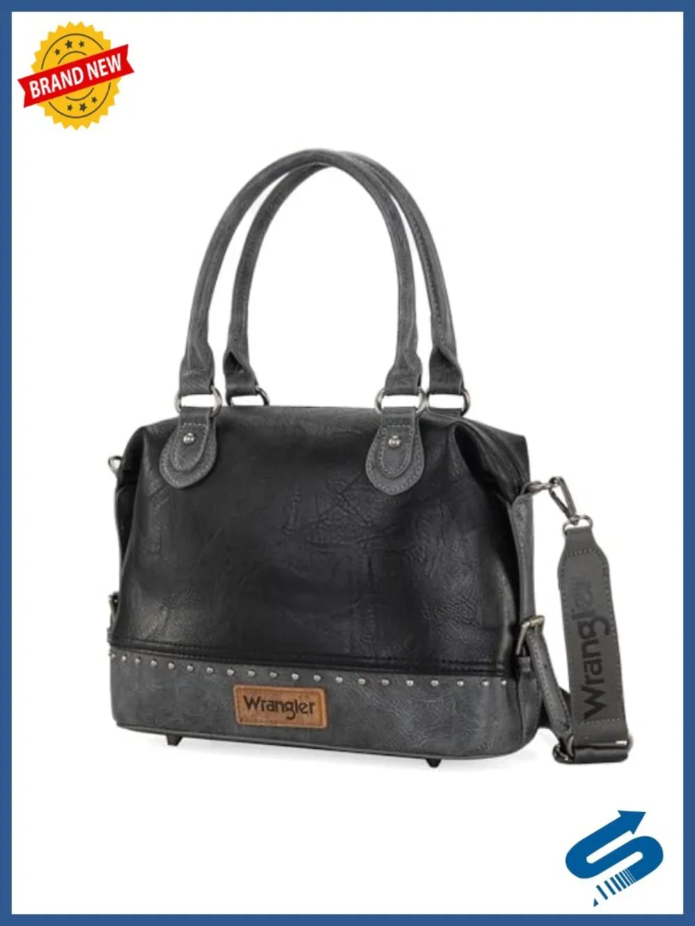 Wrangler Two-tone Doctor Bag Satchel Handbag Shoulder Purse
